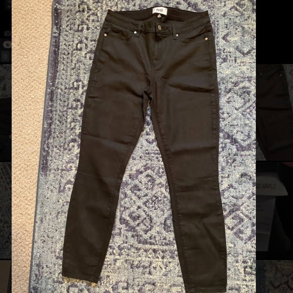 PAIGE VERDUGO ANKLE STERLING DARK COATED DENIM